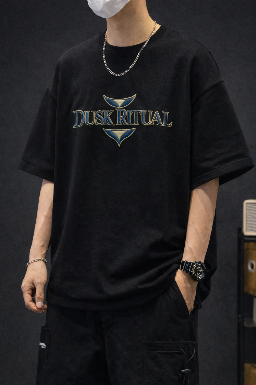 DUSK RITUAL | Drop-29 Limited Embroidered Oversized Tee