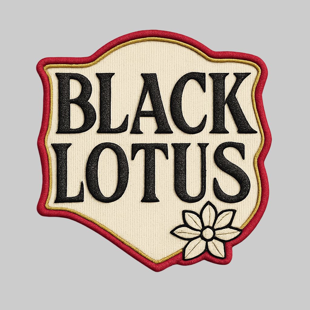 BLACK LOTUS | Premium Embroidered Ov-Tee