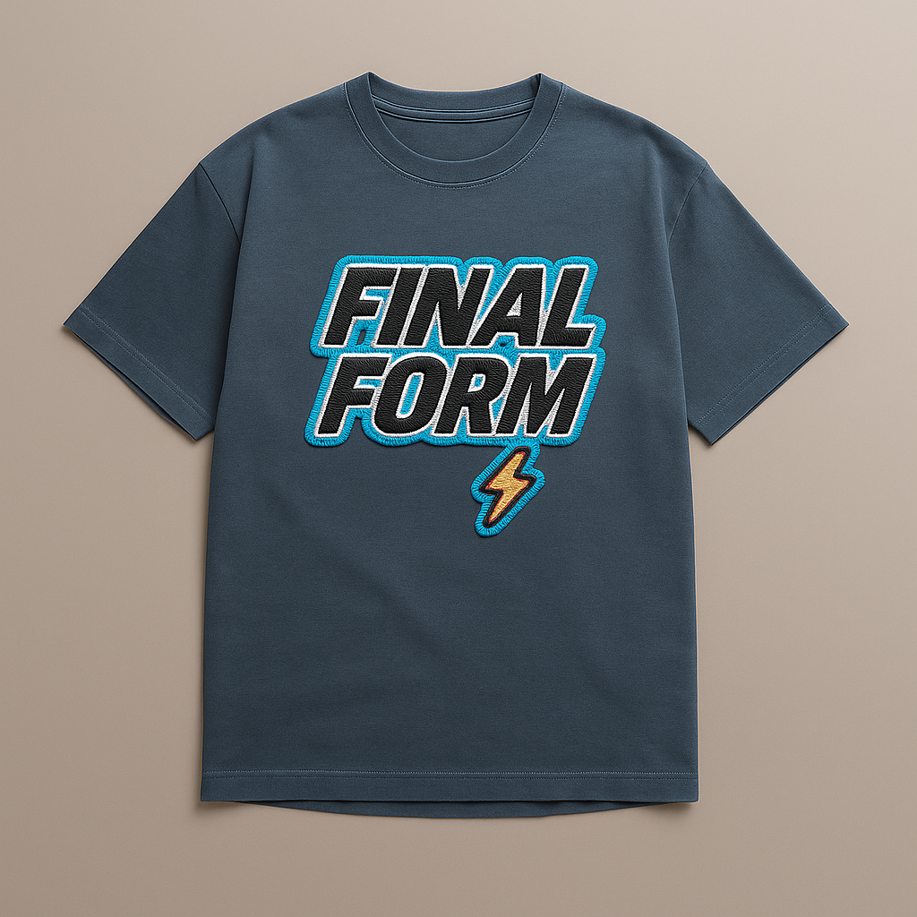 FINAL FORM | Drop-4 Embroidered Ov-Tee