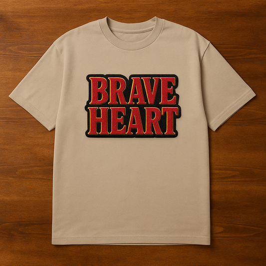 BRAVE HEART | Drop-15 Limited Embroidered Oversized Tee