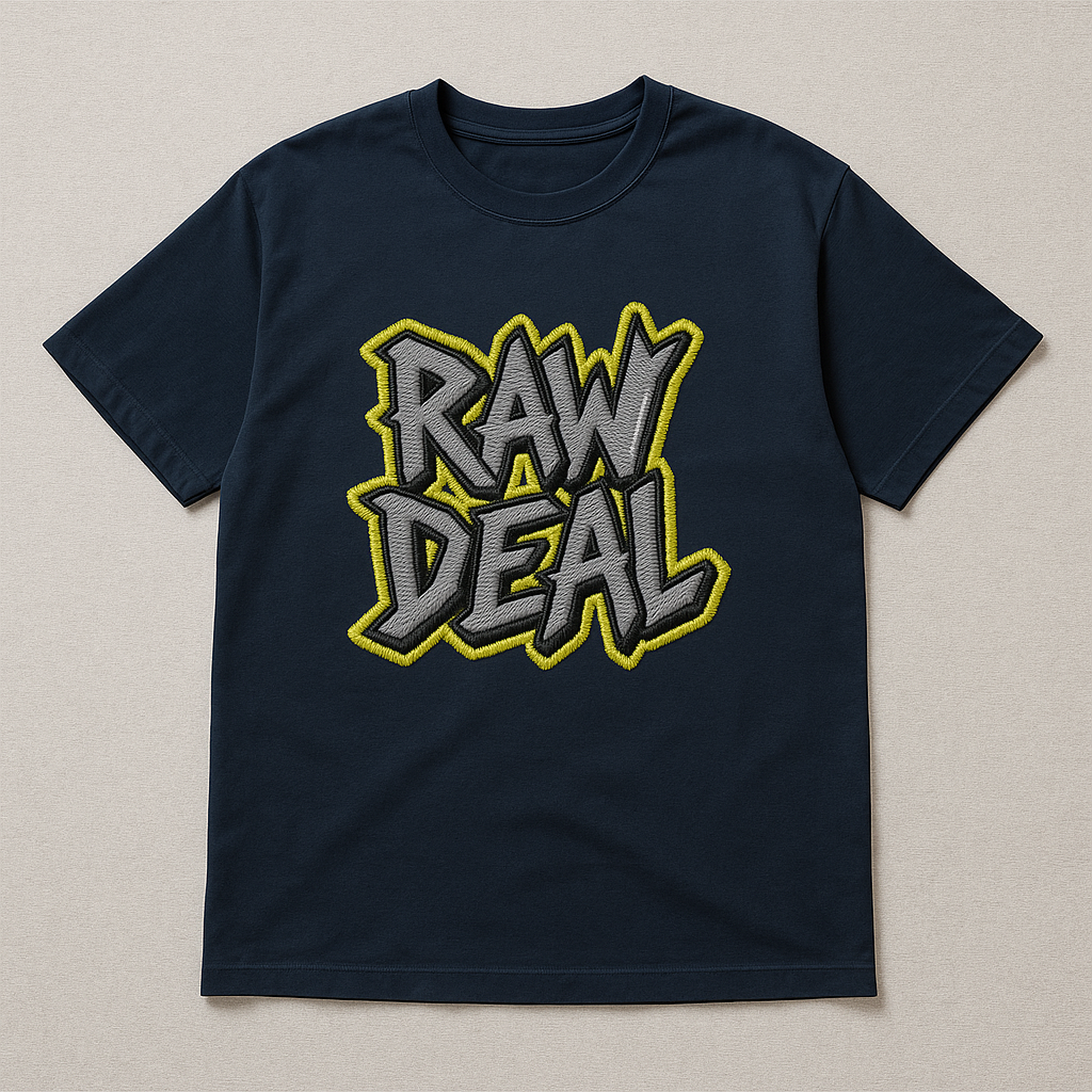RAW DEAL | Drop-5 Embroidered Ov-Tee