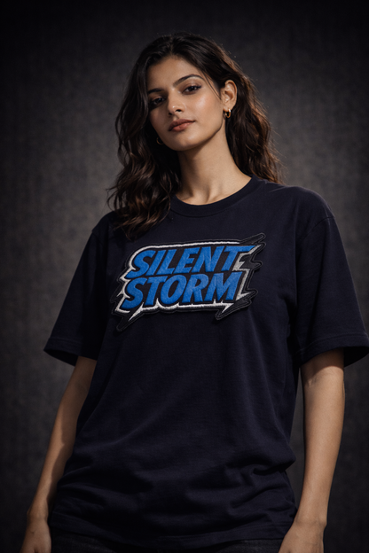 SILENT STORM | Drop-13 Embroidered Oversized Tee