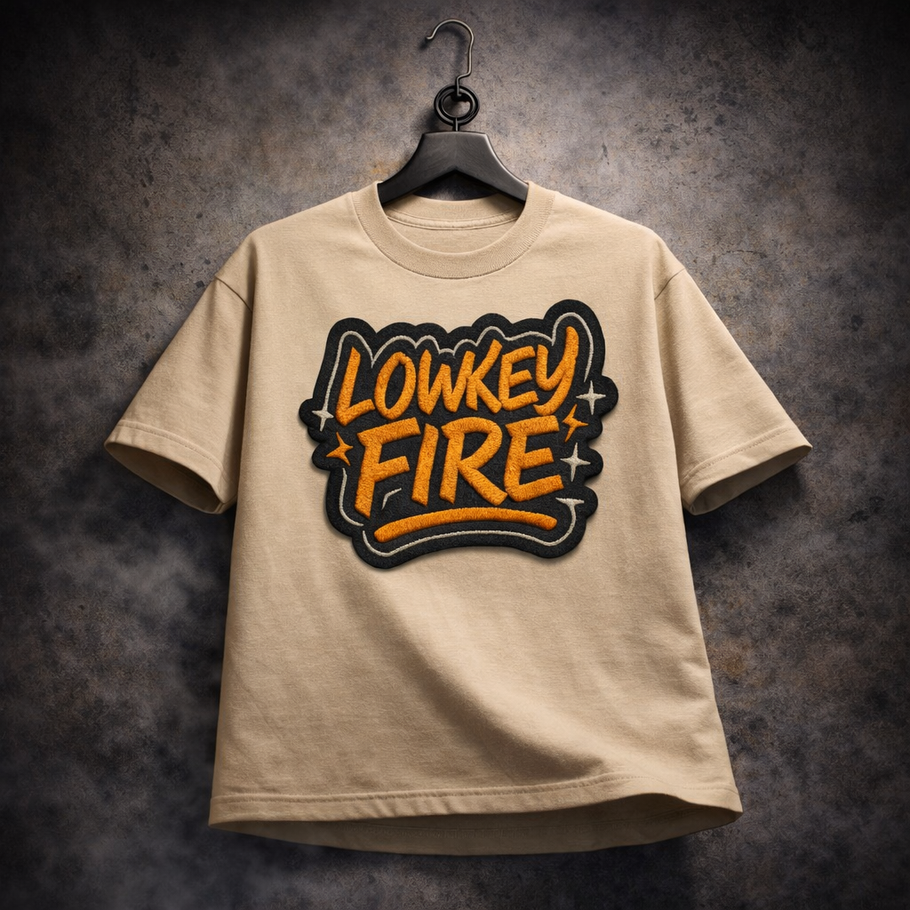 LOWKEY FIRE | Drop-6 Limited Embroidered Ov-Tee