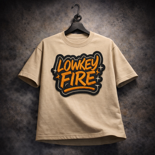 LOWKEY FIRE | Drop-6 Limited Embroidered Ov-Tee