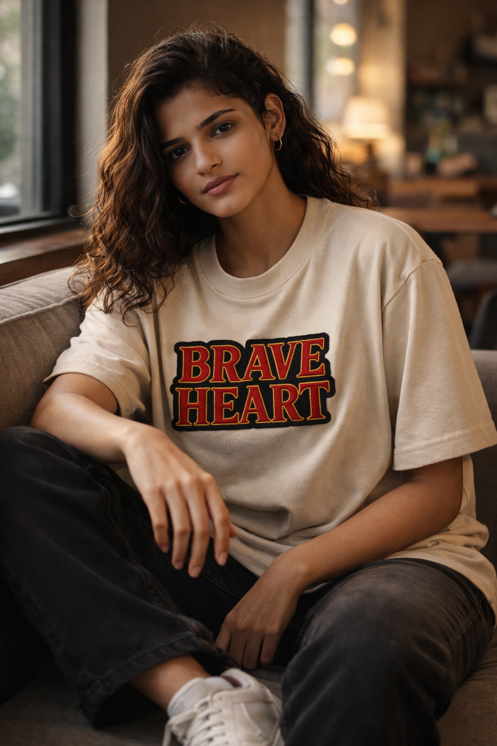 BRAVE HEART | Drop-15 Limited Embroidered Oversized Tee