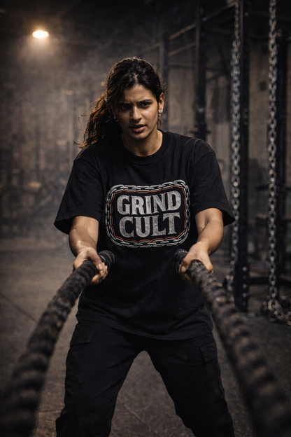 GRIND CULT | Drop-24 Limited Embroidered Oversized Tee