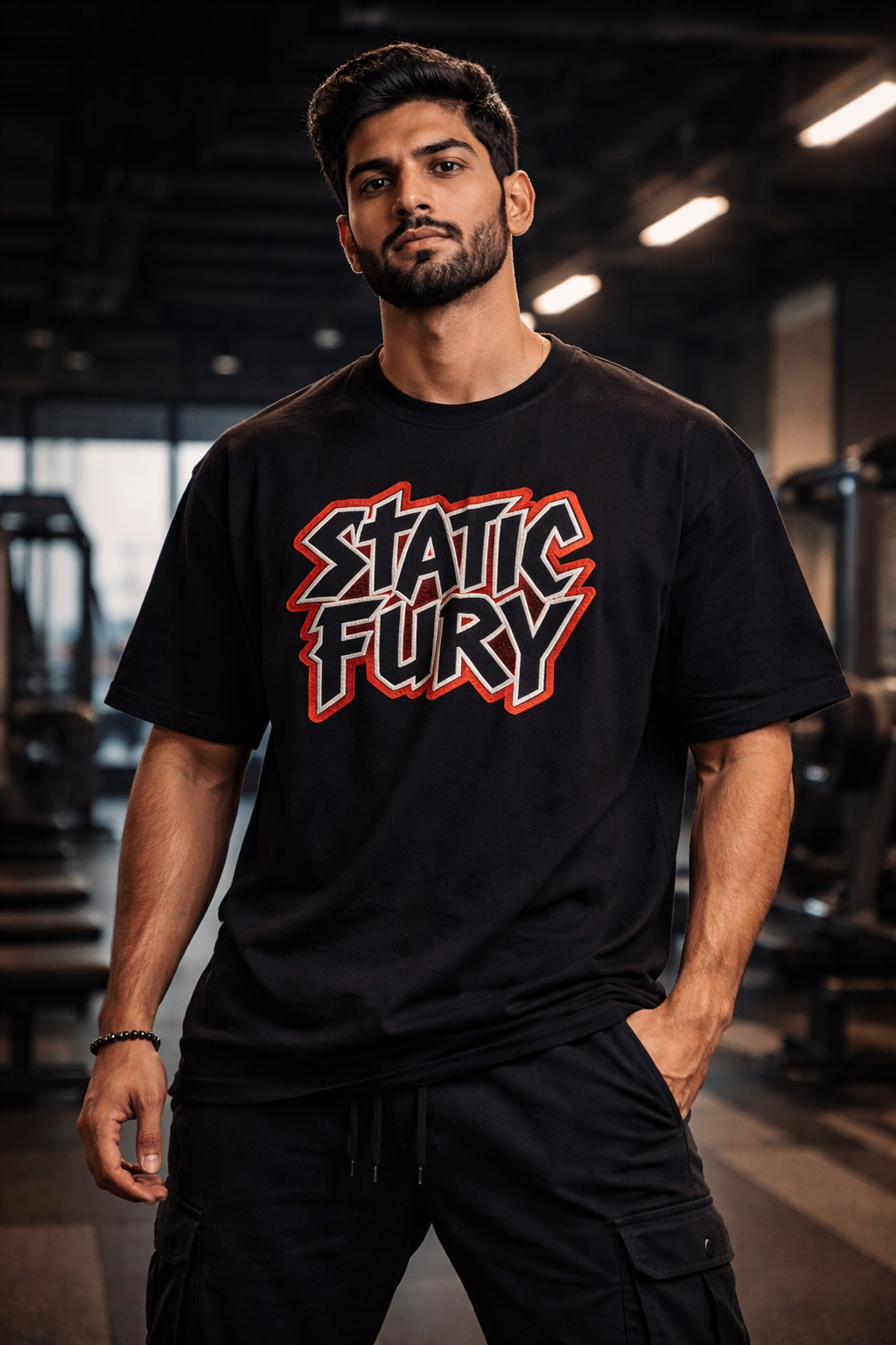 STATIC FURY | Drop-25 Limited Embroidered Oversized Tee