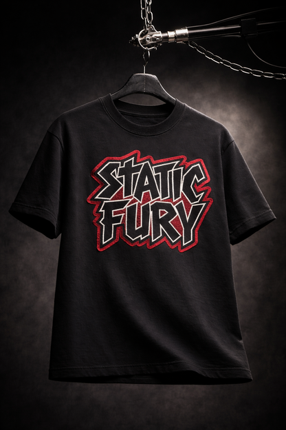 STATIC FURY | Drop-25 Limited Embroidered Oversized Tee