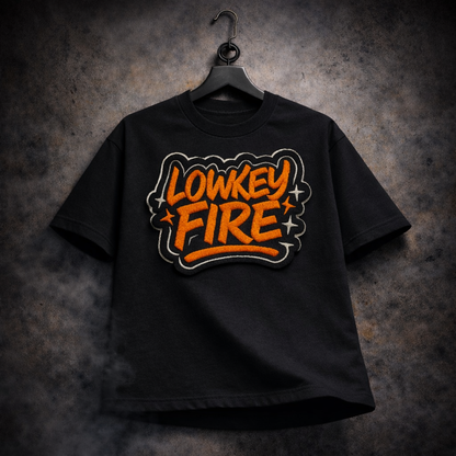 LOWKEY FIRE | Drop-6 Limited Embroidered Ov-Tee