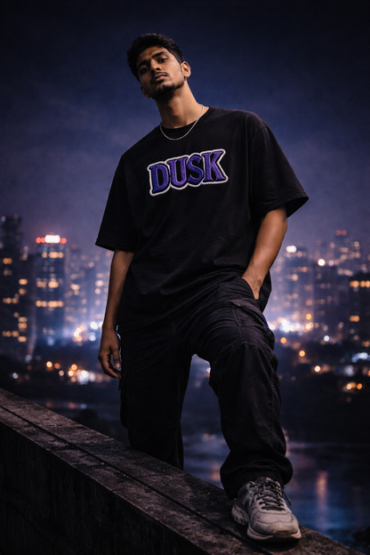DUSK | Drop-22 Limited Embroidered Oversized Tee