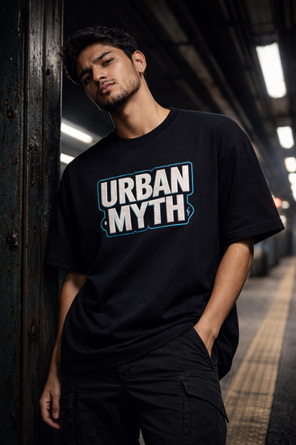 URBAN MYTH | Drop-14  Embroidered Oversized Tee