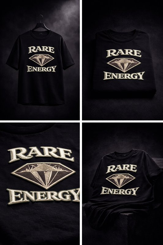 RARE ENERGY| Drop-32 Limited Embroidered Oversized Tee
