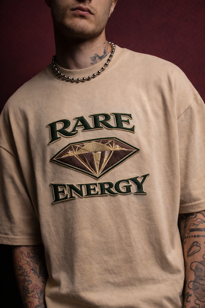 RARE ENERGY| Drop-32 Limited Embroidered Oversized Tee