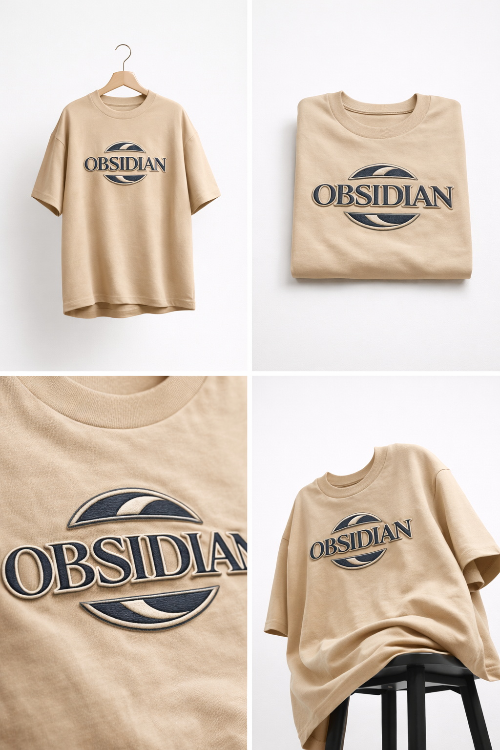 OBSIDIAN | Drop-27 Limited Embroidered Oversized Tee