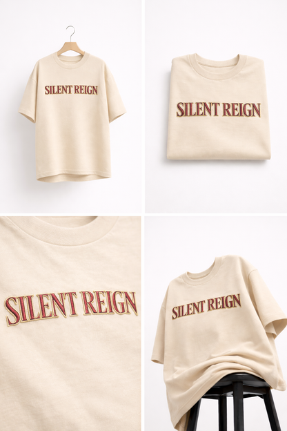 SILENT REIGN  | Drop-28 Limited Embroidered Oversized Tee