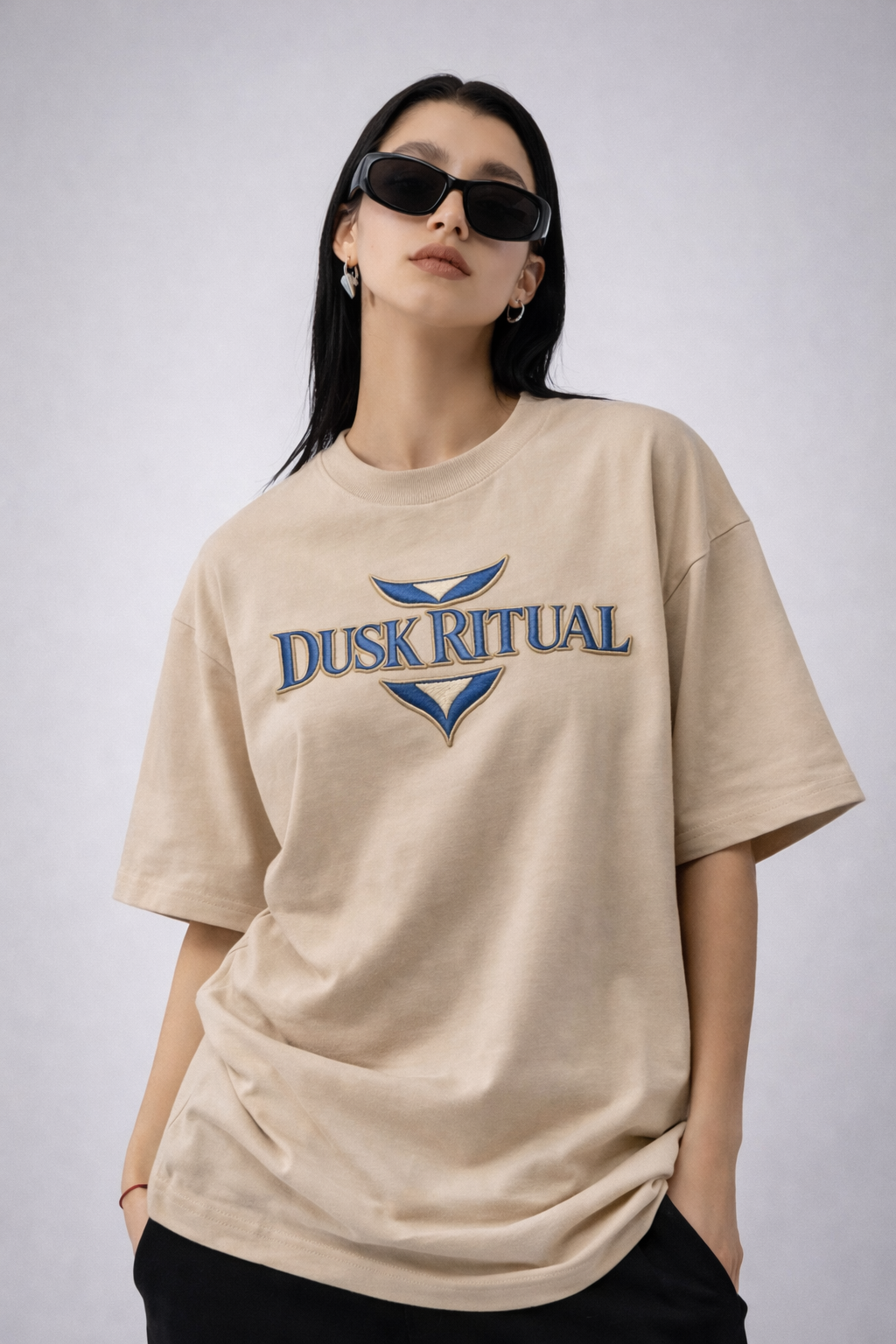 DUSK RITUAL | Drop-29 Limited Embroidered Oversized Tee