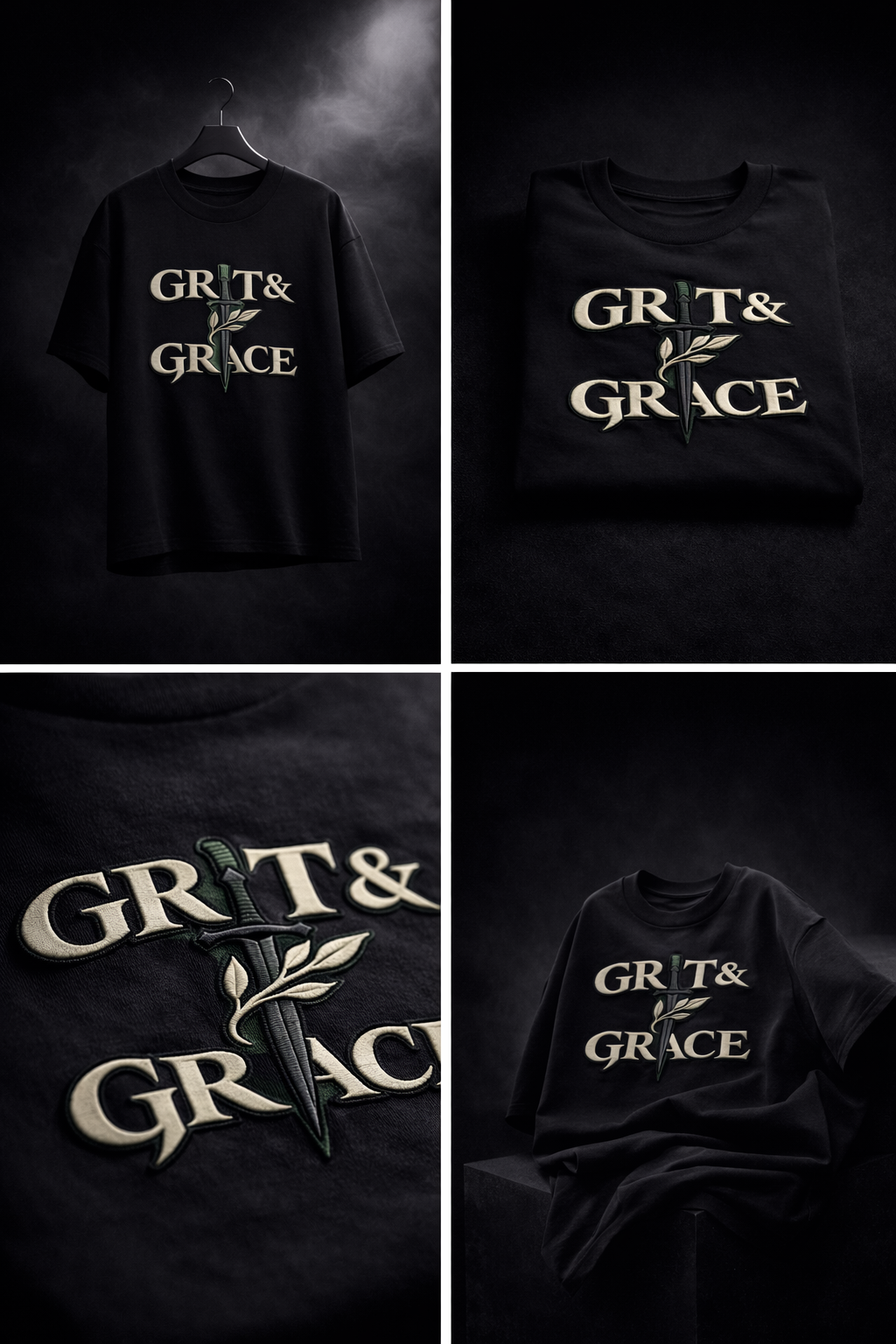 GRIT & GRACE | Drop-30 Limited Embroidered Oversized Tee