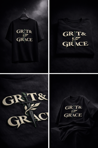 GRIT & GRACE | Drop-30 Limited Embroidered Oversized Tee