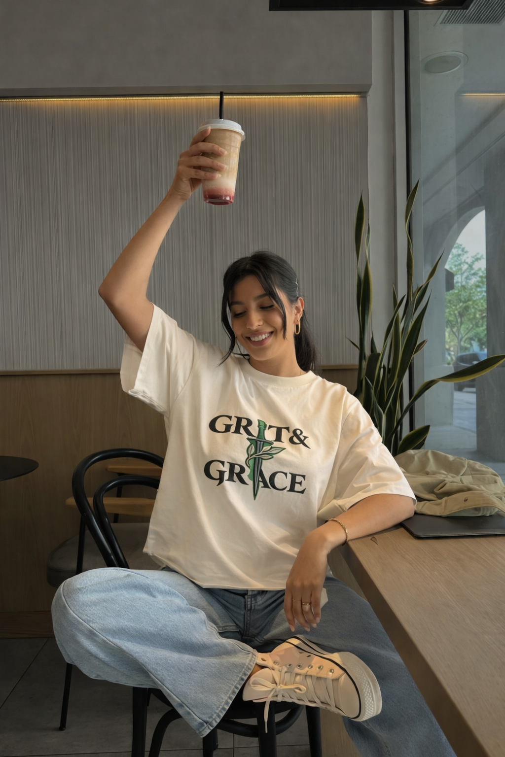 GRIT & GRACE | Drop-30 Limited Embroidered Oversized Tee