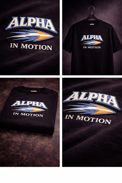 ALPHA IN MOTION | Drop-39 Limited Embroidered Oversized Tee