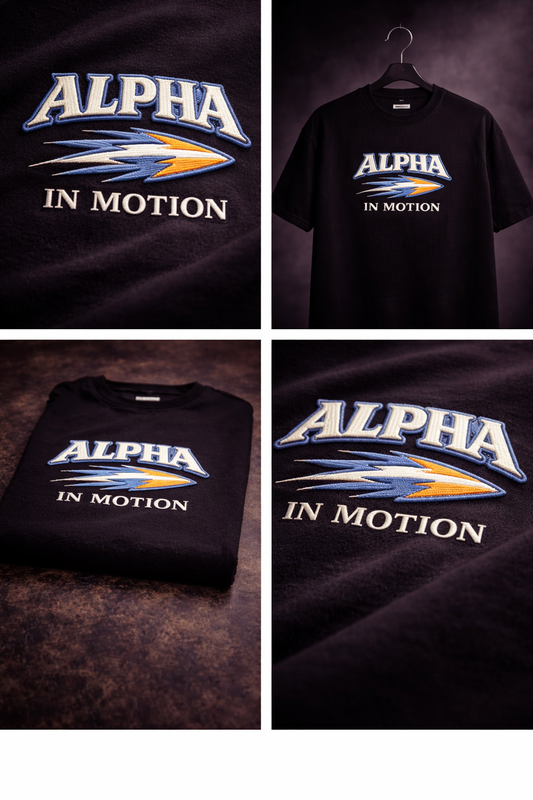 ALPHA IN MOTION | Drop-39 Limited Embroidered Oversized Tee