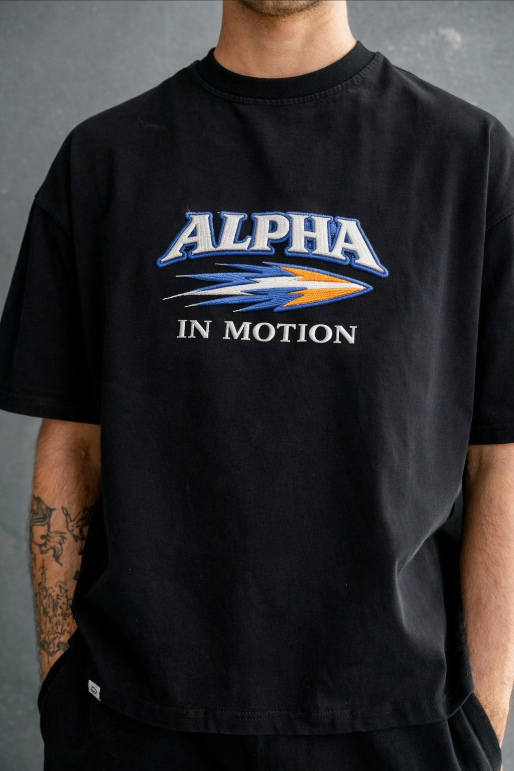 ALPHA IN MOTION | Drop-39 Limited Embroidered Oversized Tee