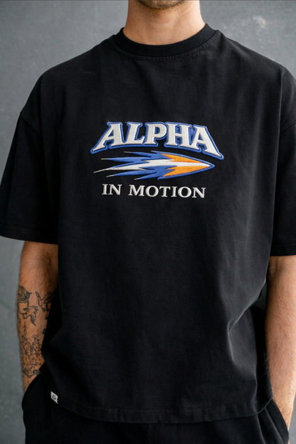 ALPHA IN MOTION | Drop-39 Limited Embroidered Oversized Tee