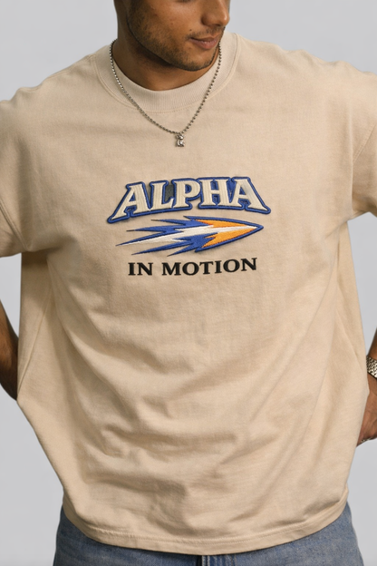 ALPHA IN MOTION | Drop-39 Limited Embroidered Oversized Tee