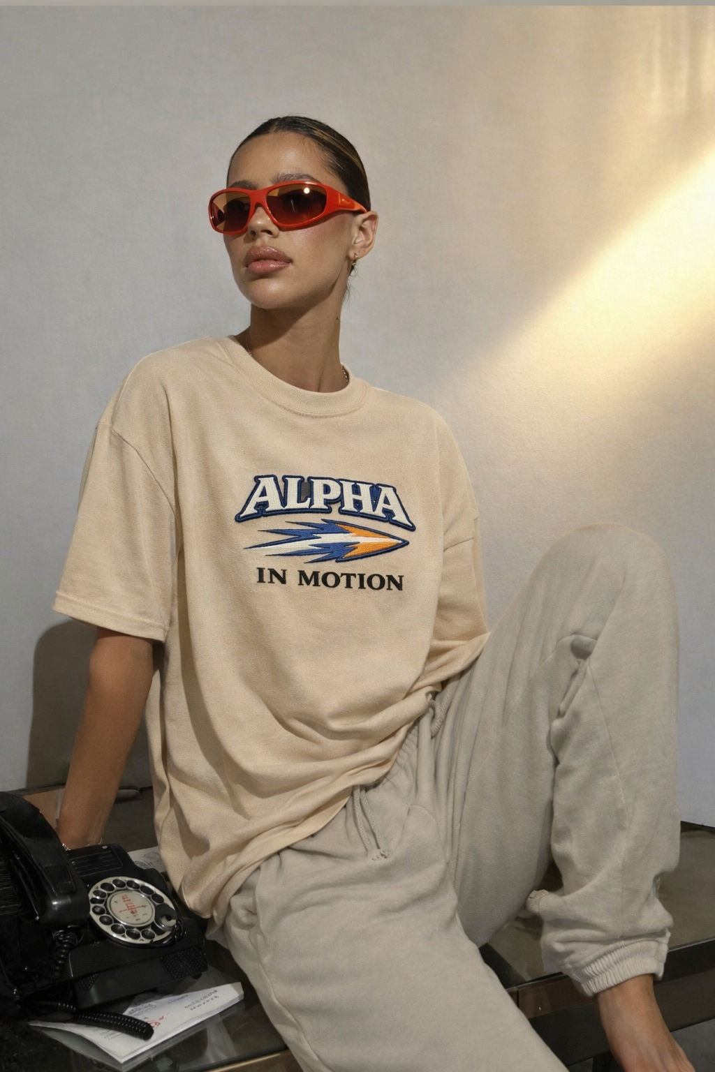 ALPHA IN MOTION | Drop-39 Limited Embroidered Oversized Tee