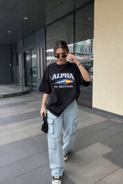 ALPHA IN MOTION | Drop-39 Limited Embroidered Oversized Tee