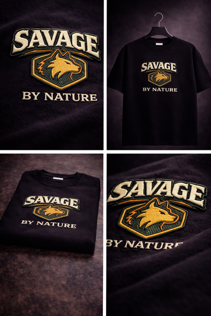 SAVAGE BY NATURE | Drop-40 Limited Embroidered Oversized Tee
