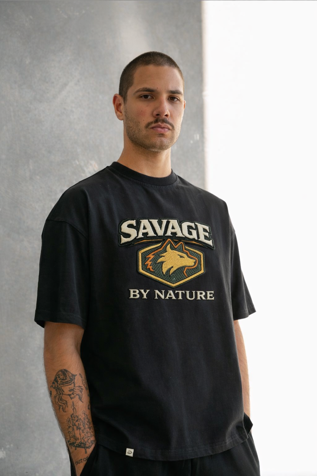 SAVAGE BY NATURE | Drop-40 Limited Embroidered Oversized Tee