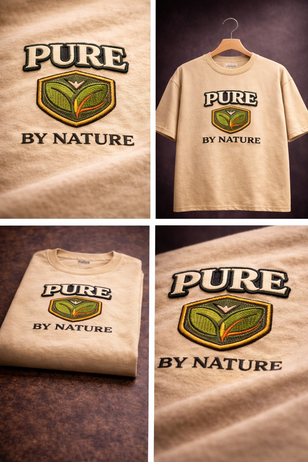 PURE BY NATURE| Drop-43 Limited Embroidered Oversized Tee