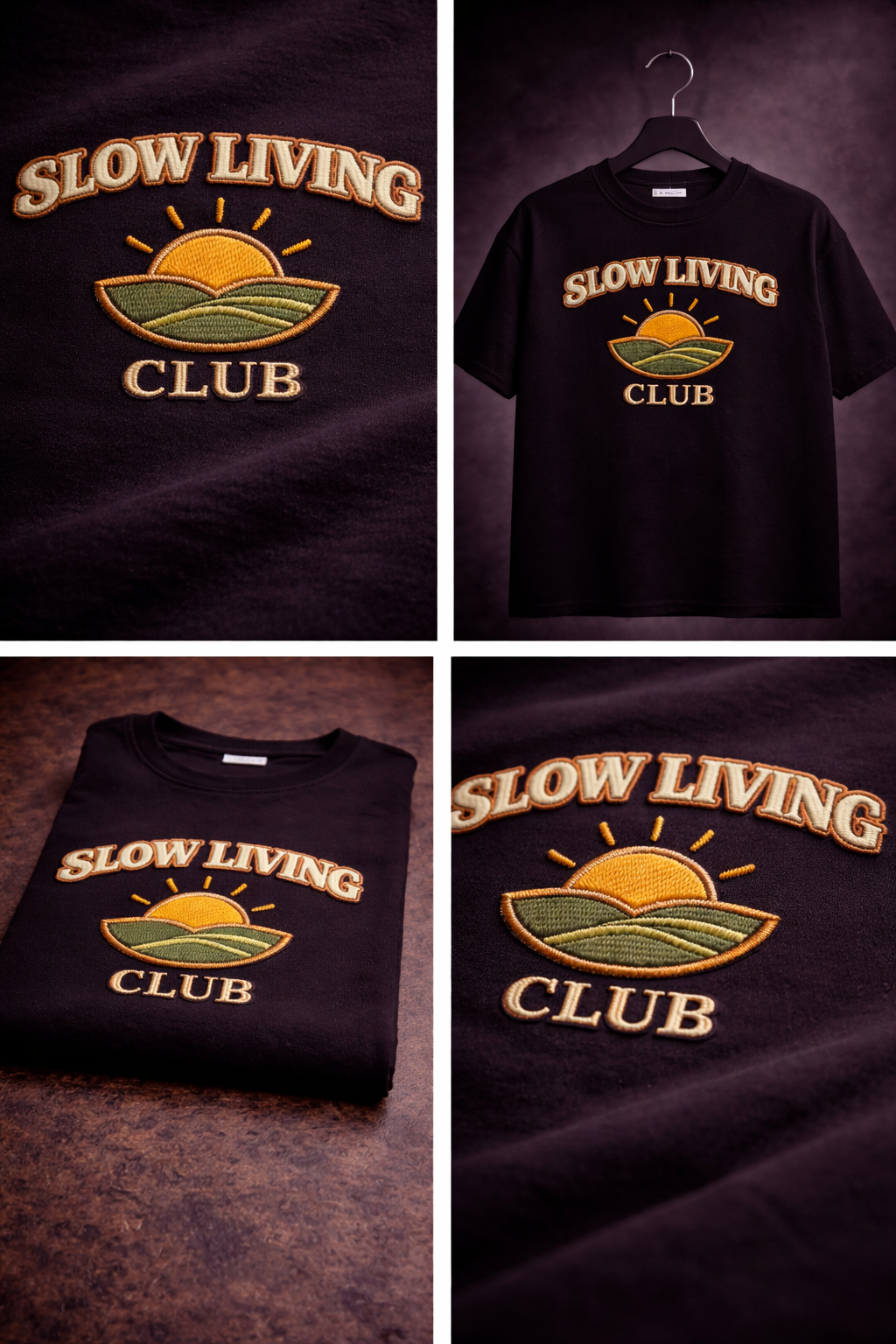 SLOW LIVING CLUB | Drop-44 Limited Embroidered Oversized Tee
