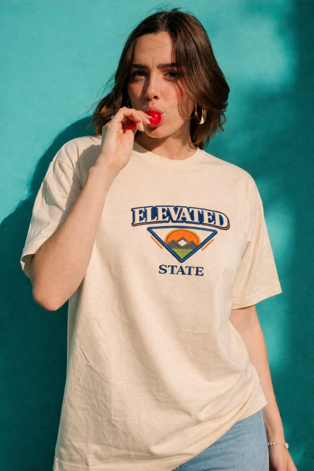 ELEVATED STATE | Drop-45 Limited Embroidered Oversized Tee