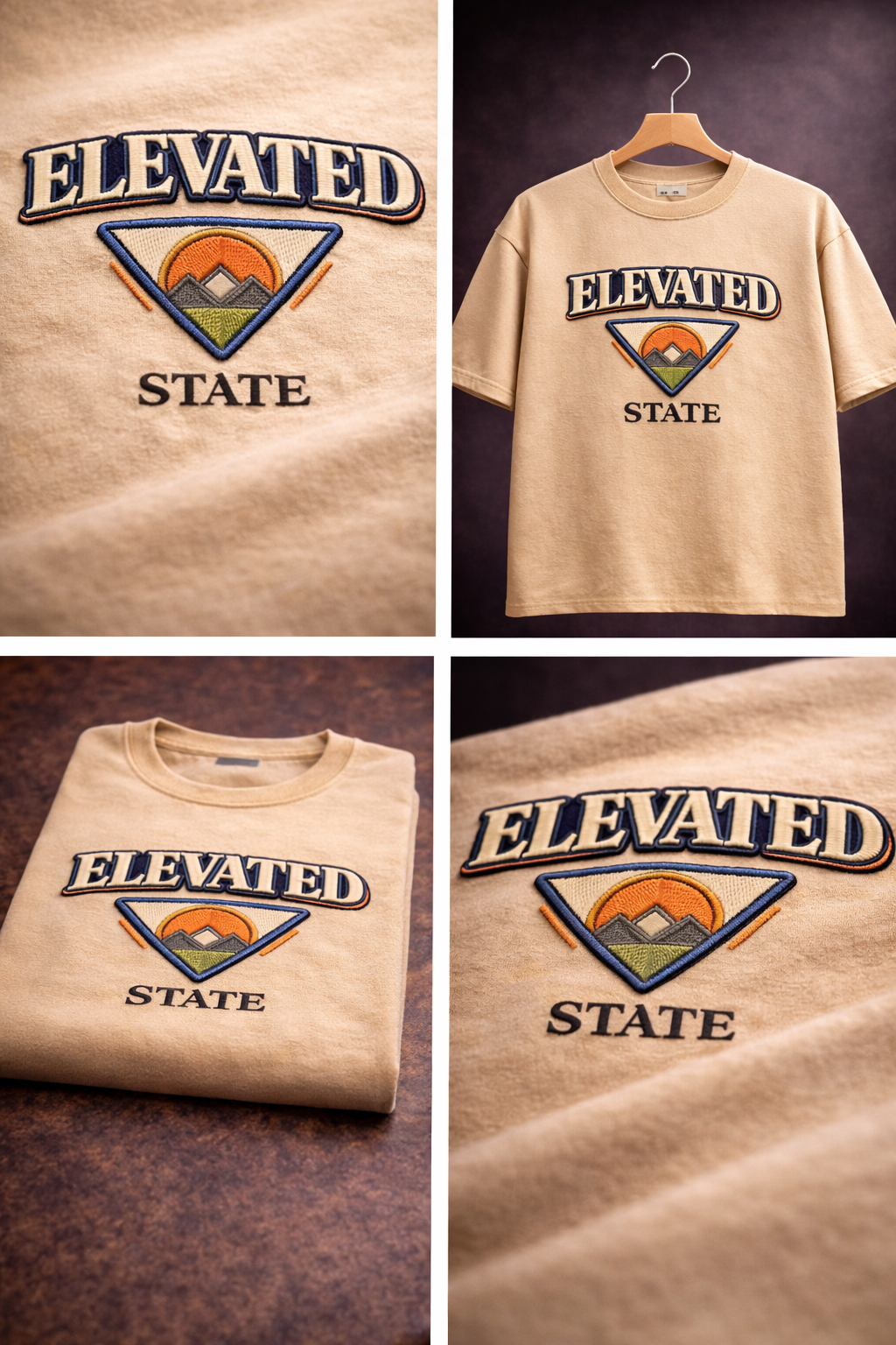 ELEVATED STATE | Drop-45 Limited Embroidered Oversized Tee