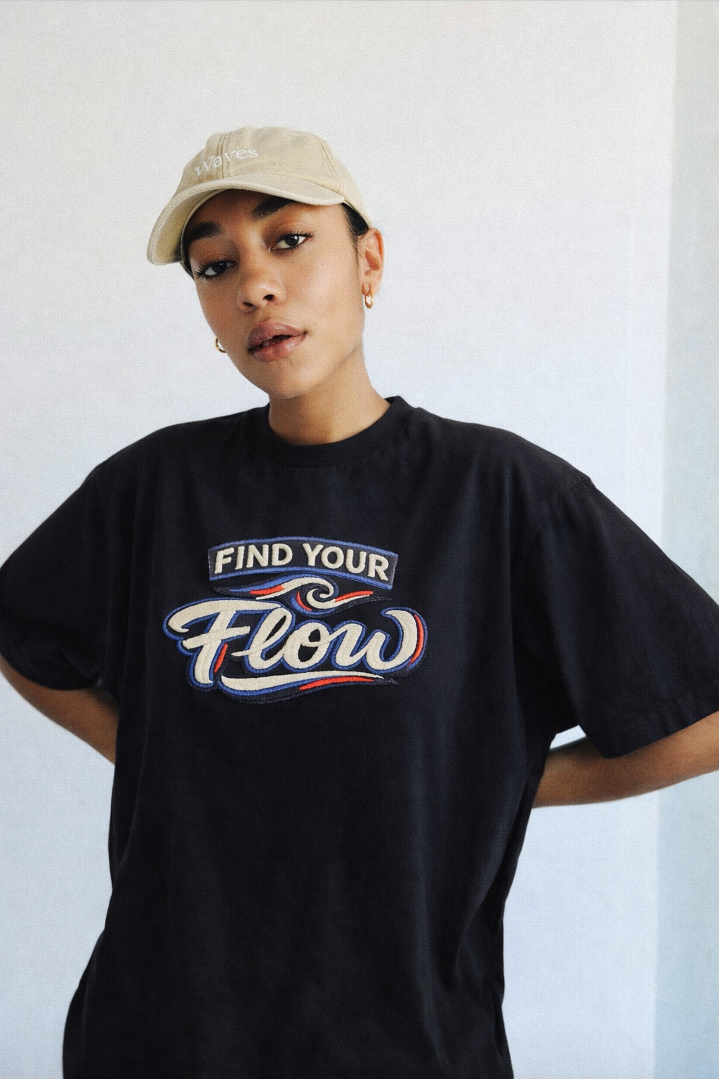 FIND YOUR FLOW | Drop-46 Limited Embroidered Oversized Tee