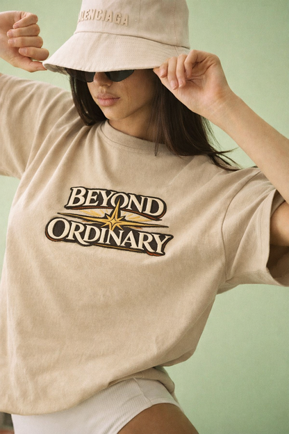BEYOND ORDINARY | Drop-48 Limited Embroidered Oversized Tee