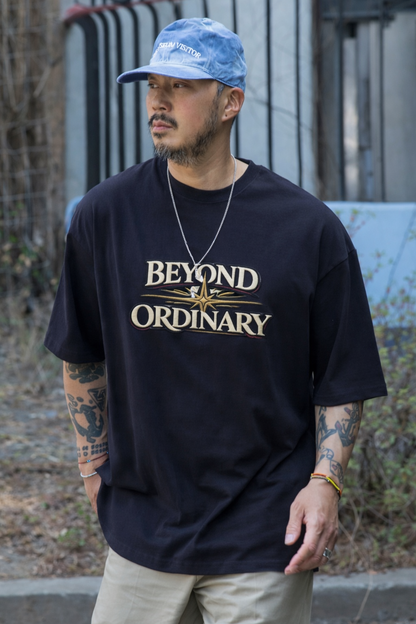 BEYOND ORDINARY | Drop-48 Limited Embroidered Oversized Tee
