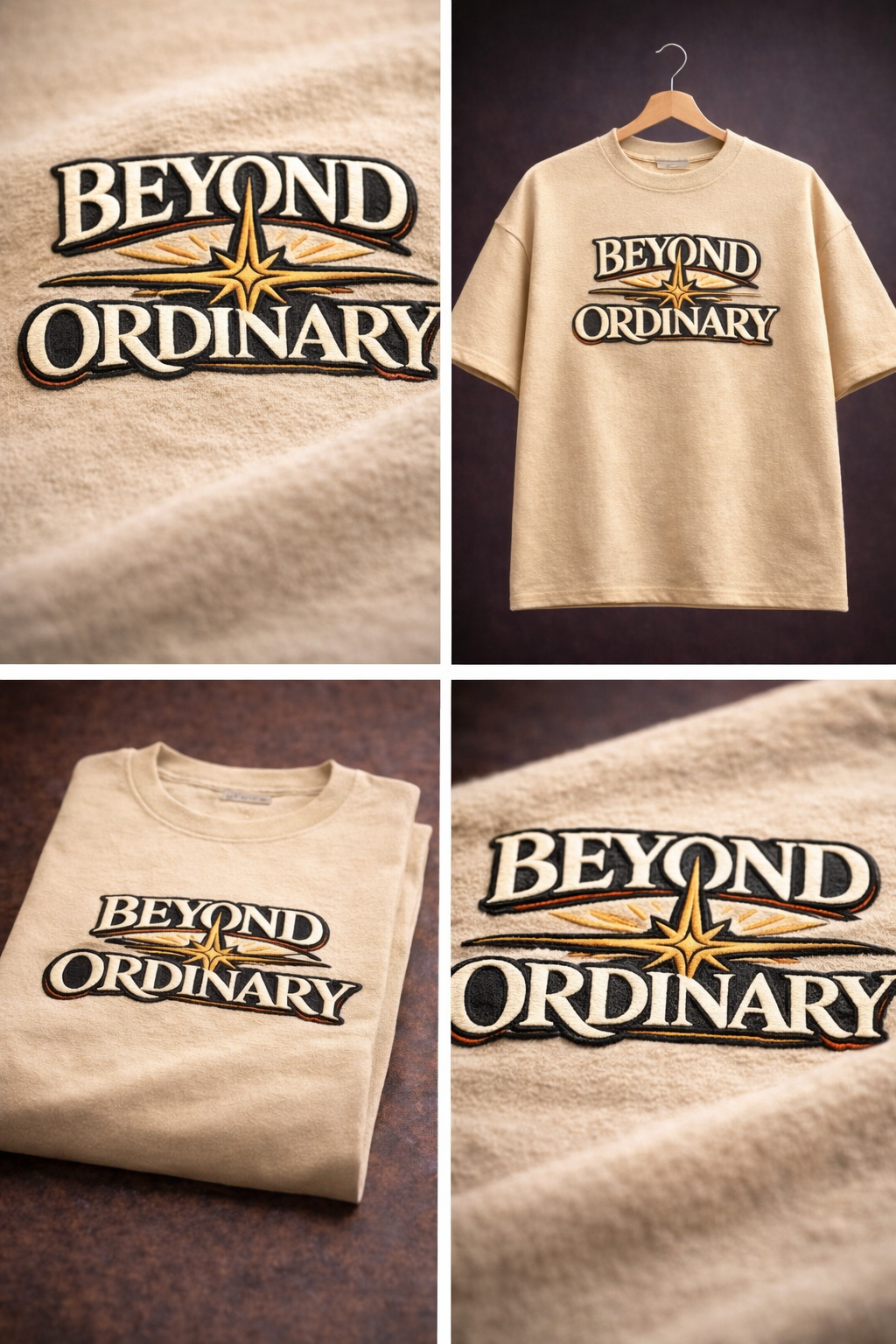 BEYOND ORDINARY | Drop-48 Limited Embroidered Oversized Tee