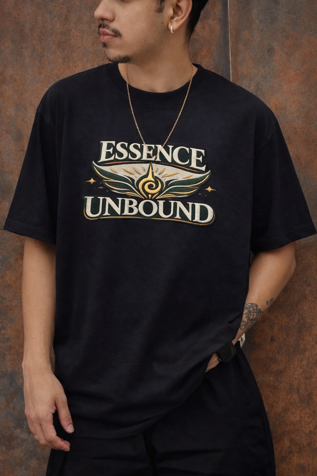 ESSENCE UNBOUND | Drop-49 Limited Embroidered Oversized Tee