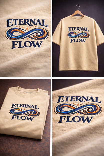 ETERNAL FLOW | Drop-50 Limited Embroidered Oversized Tee
