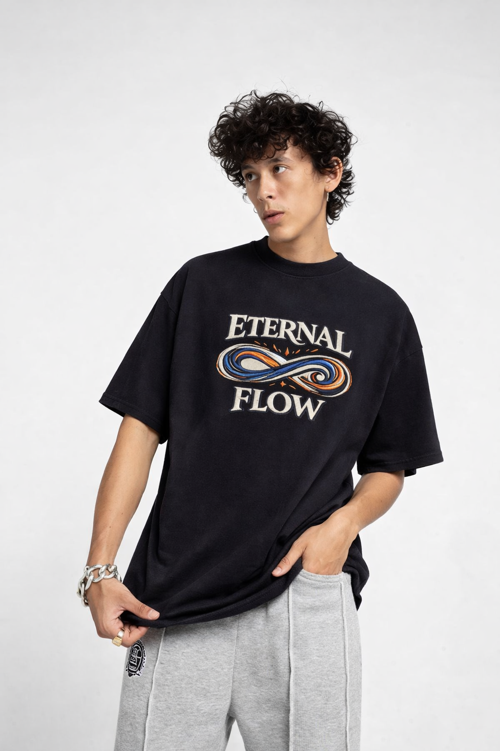 ETERNAL FLOW | Drop-50 Limited Embroidered Oversized Tee