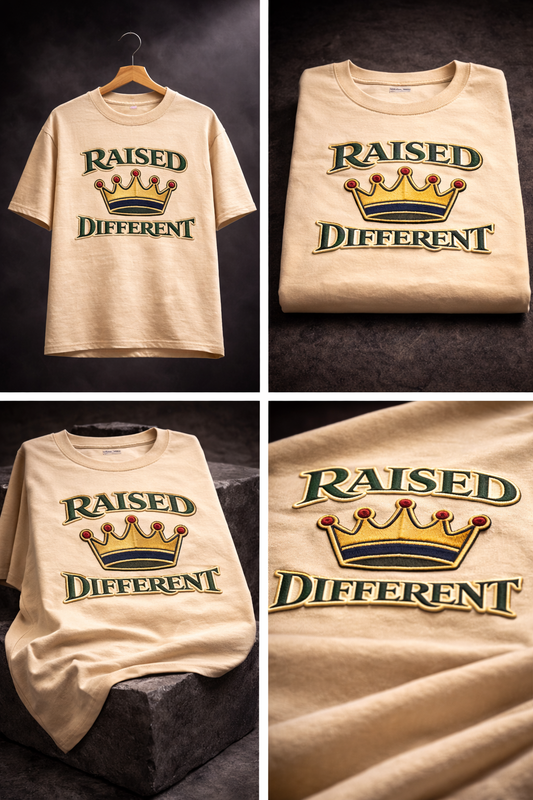 RAISED DIFFERENT | Drop-34 Limited Embroidered Oversized Tee