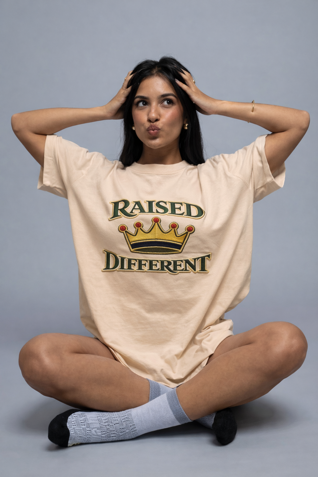 RAISED DIFFERENT | Drop-34 Limited Embroidered Oversized Tee