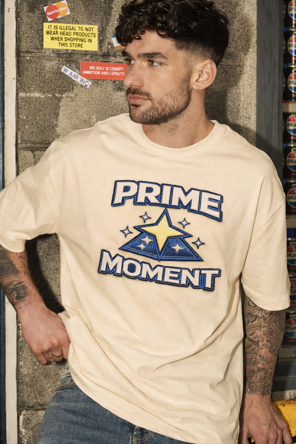 PRIME MOMENT| Drop-36 Limited Embroidered Oversized Tee