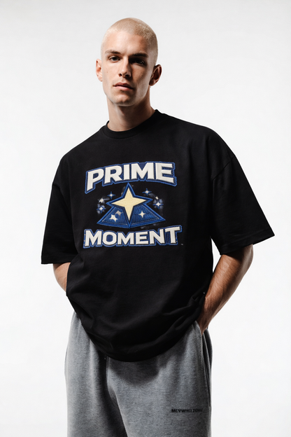 PRIME MOMENT| Drop-36 Limited Embroidered Oversized Tee
