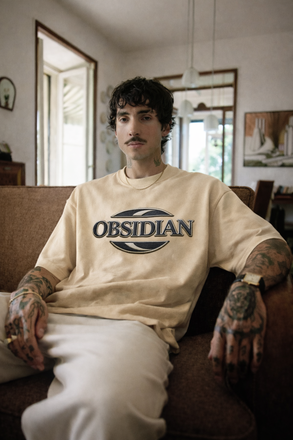 OBSIDIAN | Drop-27 Limited Embroidered Oversized Tee