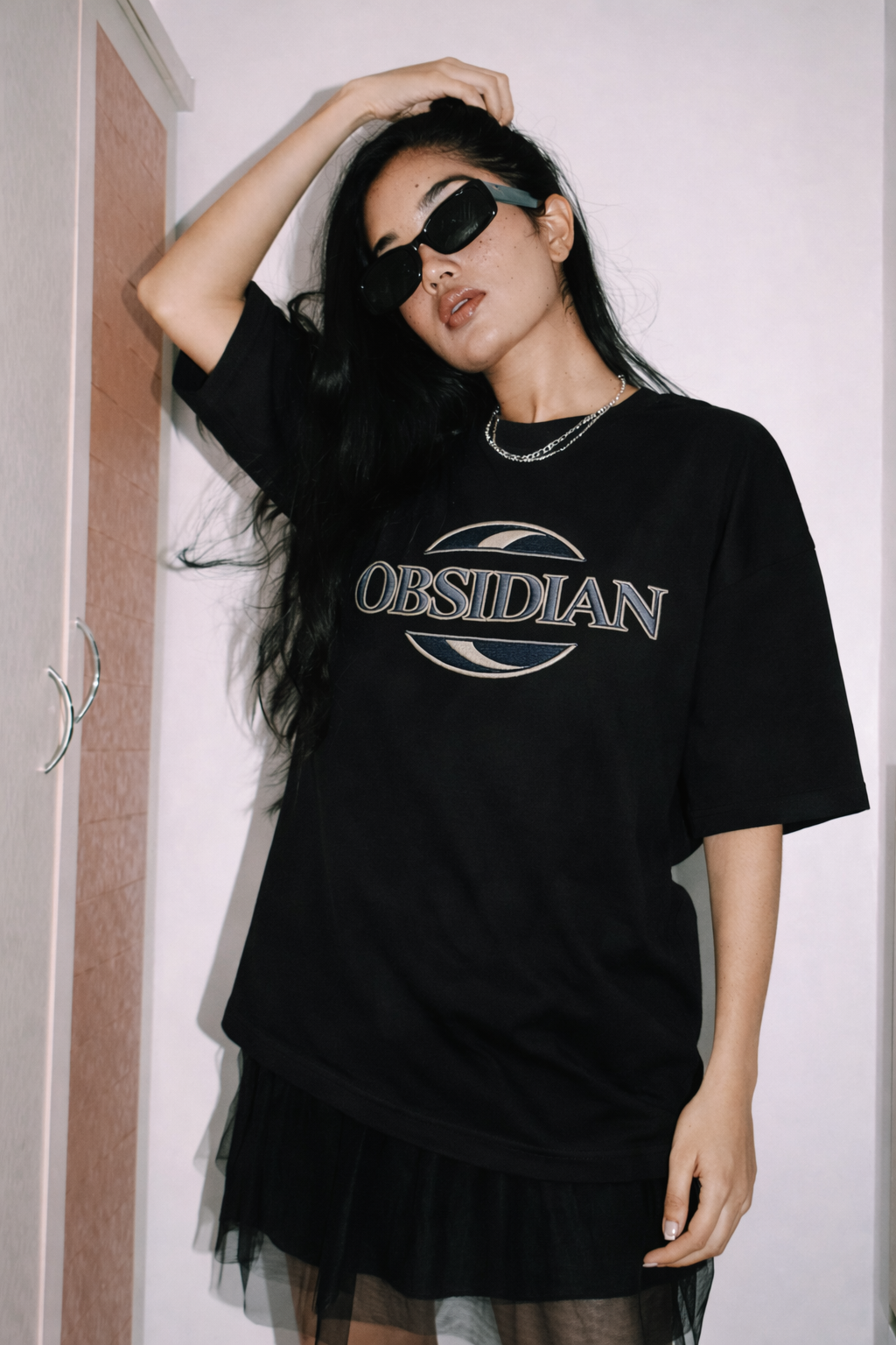 OBSIDIAN | Drop-27 Limited Embroidered Oversized Tee