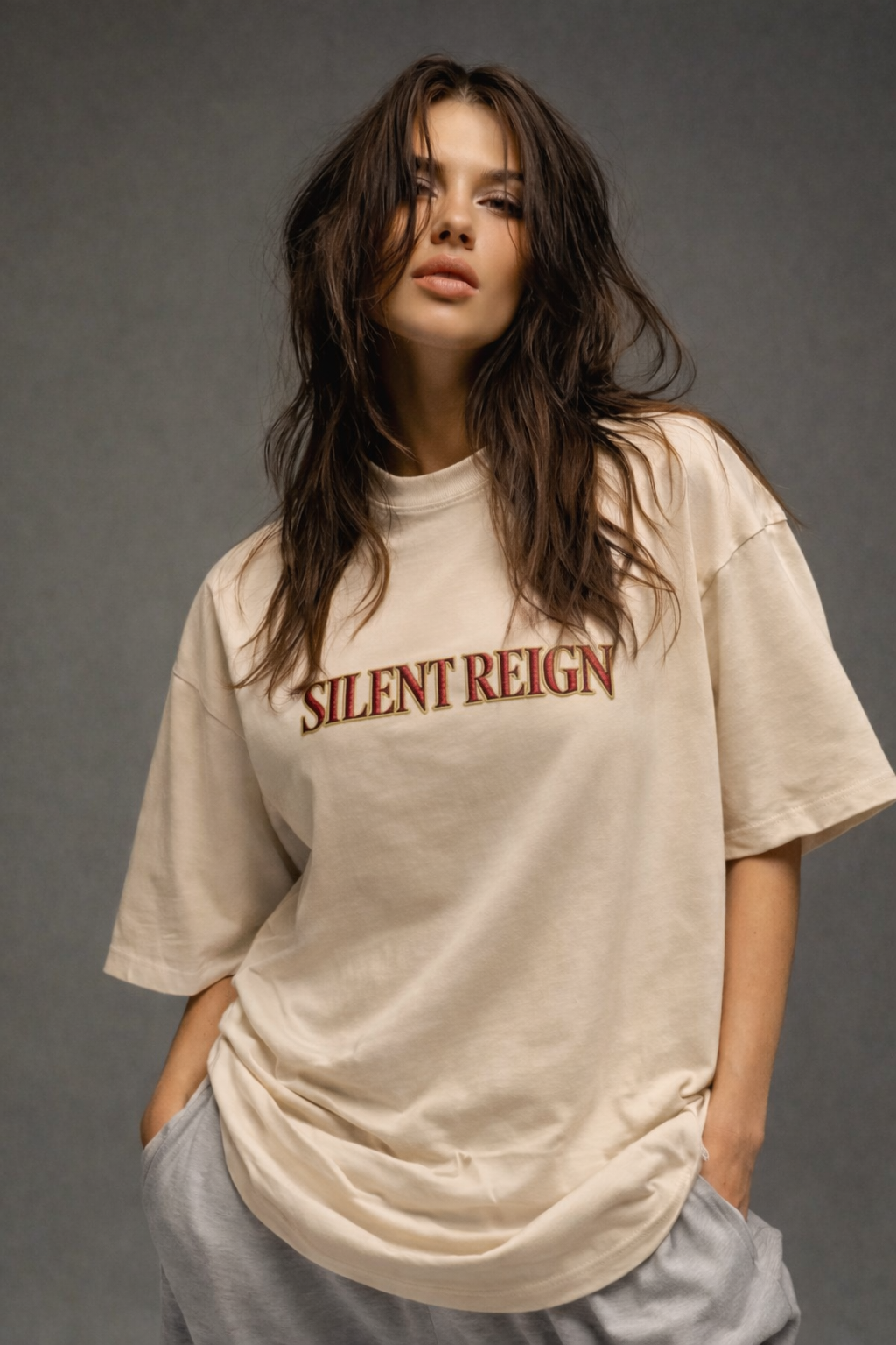 SILENT REIGN  | Drop-28 Limited Embroidered Oversized Tee